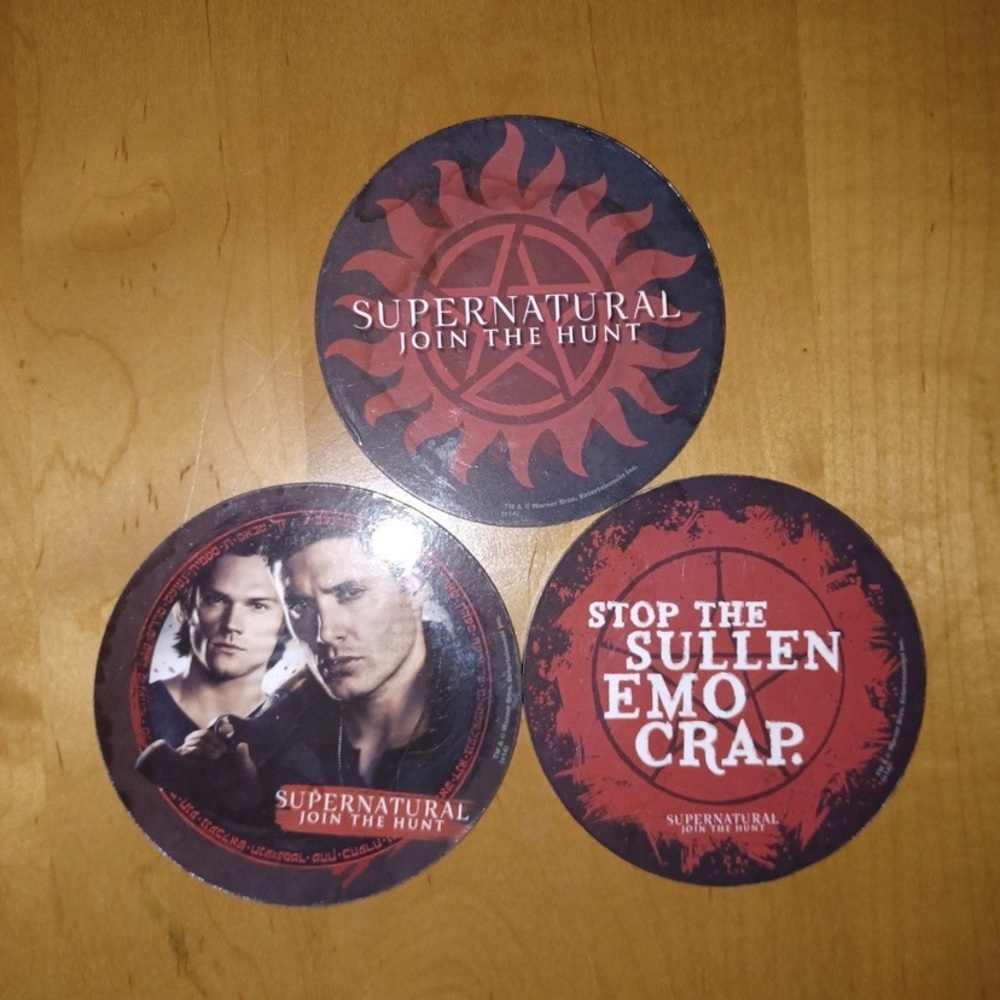 Supernatural Set of 3 Coasters